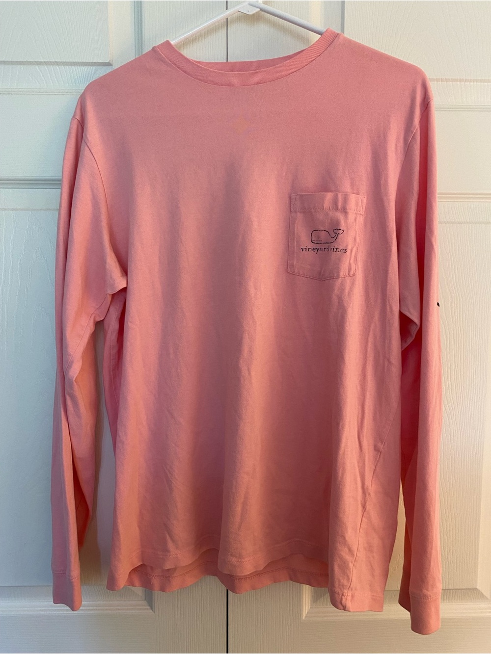 Vineyard Vines Long-Sleeve Pocket Tee - Light Pink/Peach